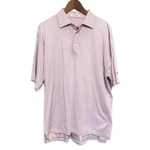 Peter Millar Striped Performance Polo Shirt - Picture 1 of 9